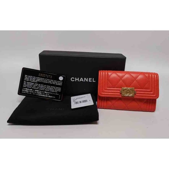 SOLD Chanel Red Boy Flap Wallet - Picture 7 of 7